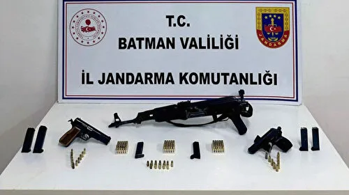 Batman'da attığı çuvalda silah çıkan zanlı tutuklandı