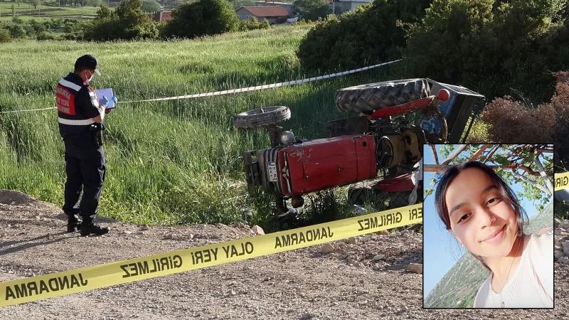 Devrilen traktördeki ortaokul öğrencisi Edanur öldü