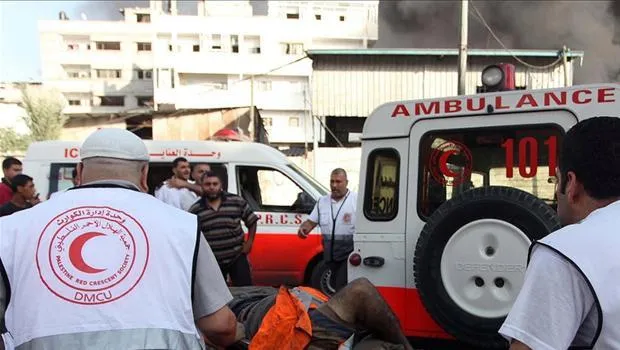 İsrail Filistin Kızılay'ı karargahını vurdu