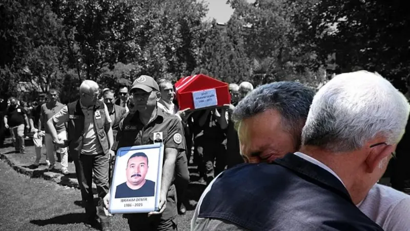 İzmir'deki yangında şehit olan dozer operatörü İbrahim Demir son yolculuğuna uğurlandı! Başkan Erdoğan'dan taziye