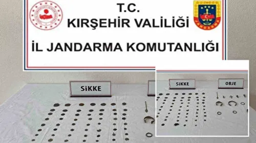 Kırşehir'de tarihi eser operasyonu: 69 sikke ve 13 obje ele geçirildi