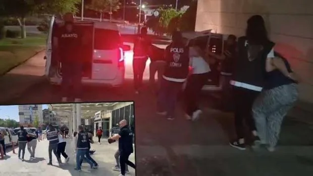 Masaj salonu kılıfıyla faaliyet göstermiş... Konya'da suç çetesi çökertildi