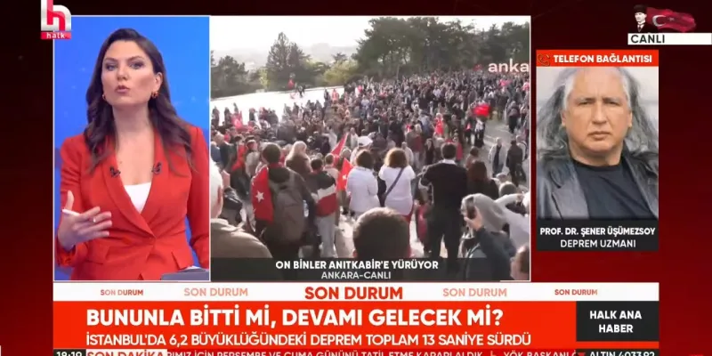 Deprem bitti mi, devam edecek mi? Şener Üşümezsoy Halk TV'de anlattı