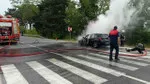 Ordu’da seyir halindeki otomobil alev alev yandı
