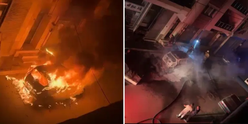 İzmir'de Alev Topuna Dönen Araç! Yangının Sebebi Şok Etti