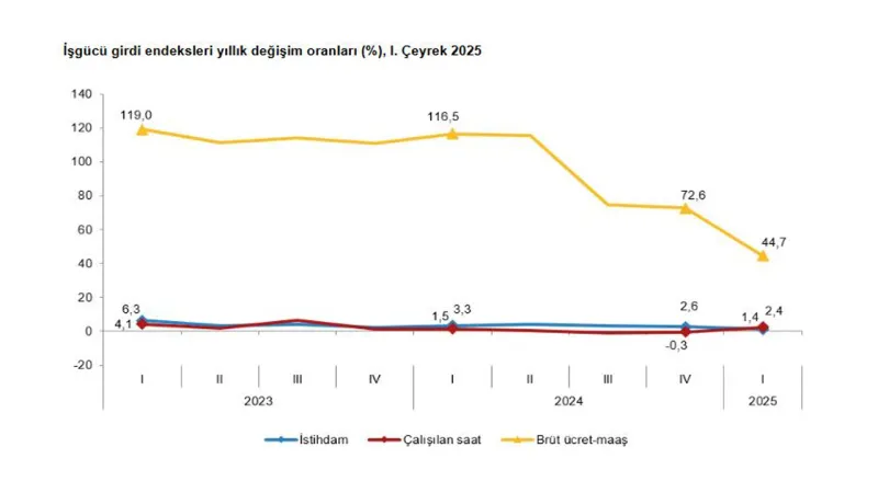 TÜİK: "İstihdam endeksi yıllık yüzde 1,4 arttı"