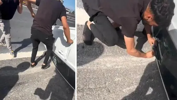 Yardıma koşan adama şaşırtan tepki: Ters dönen araçtaki kadın böyle seslendi